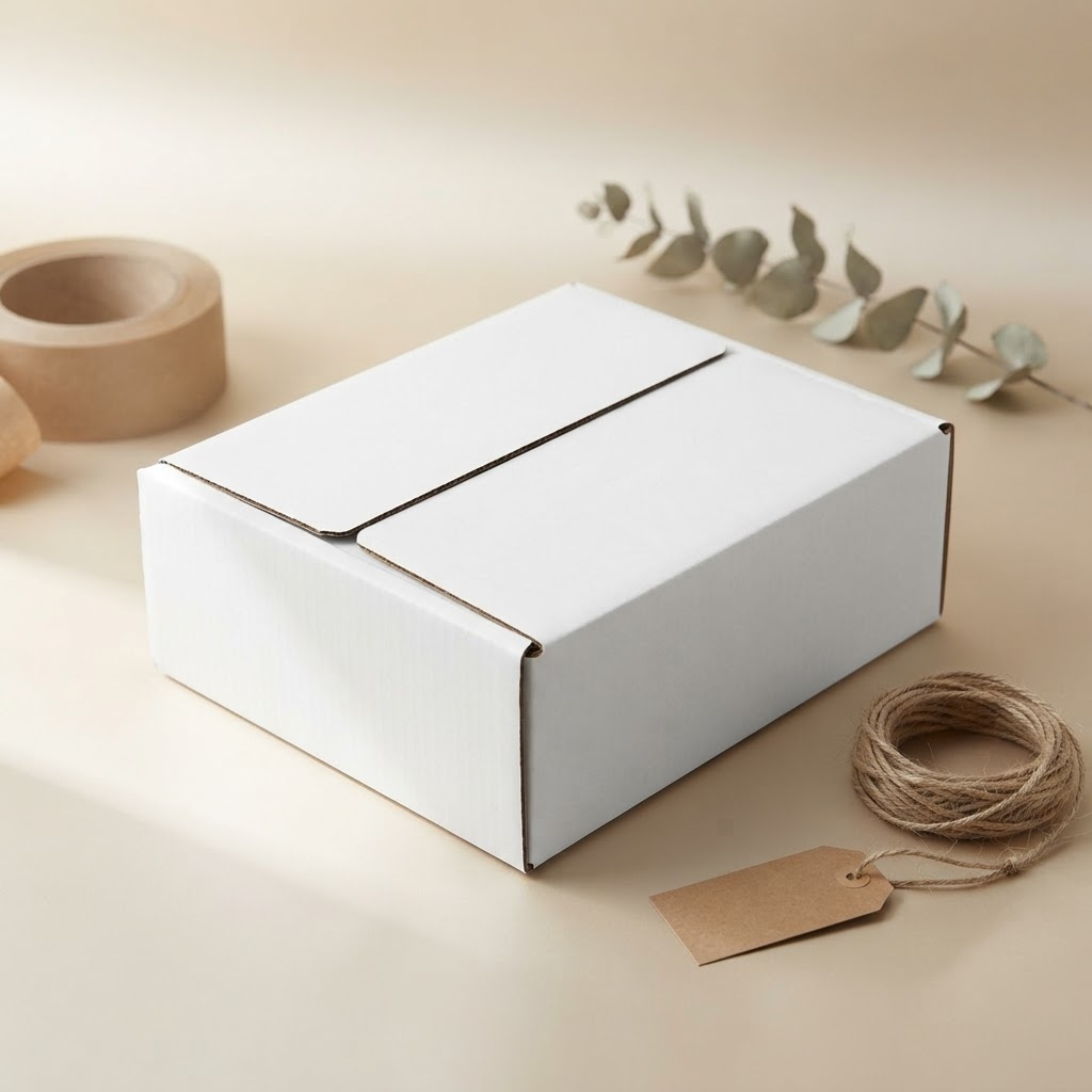 White Corrugated E-Commerce Box