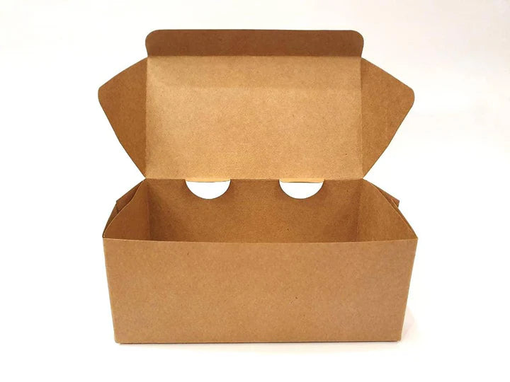 Kraft box for burgers and sandwiches 7.5x4.5x3 inches