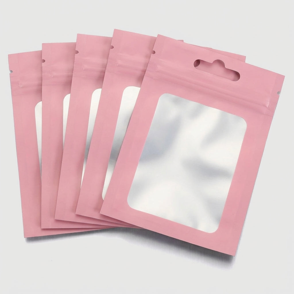 PVC Jewelry Pouch with Zipper (Black, Red, Pink)