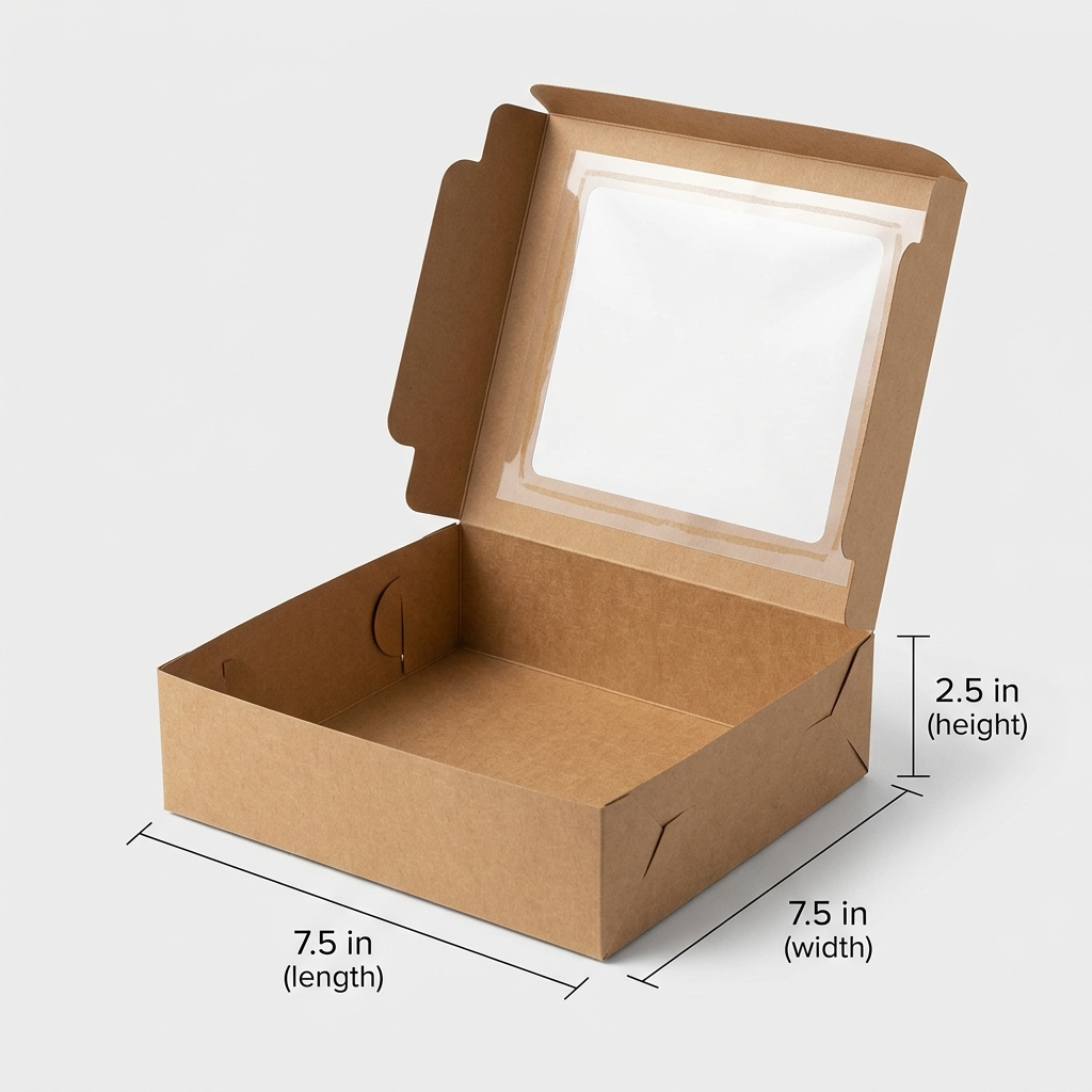 4 Donut Box with Window Kraft