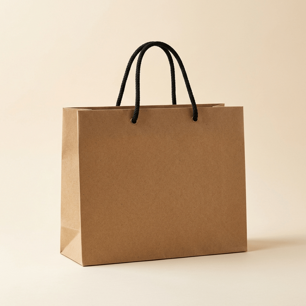Kraft Bag with String Handle | 8.5 × 8.5 × 8"