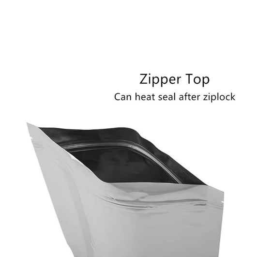 Pure Aluminium Standup Pouch With Zipper