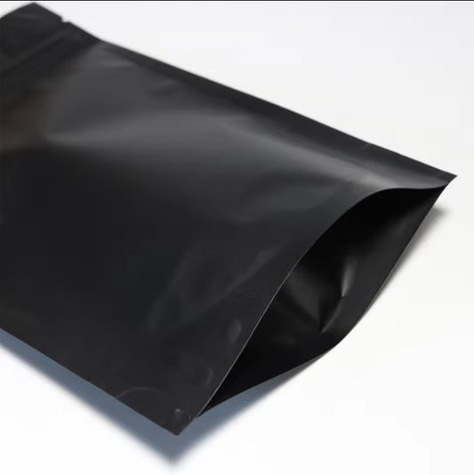 Black Standup Pouch With Zipper and No Window