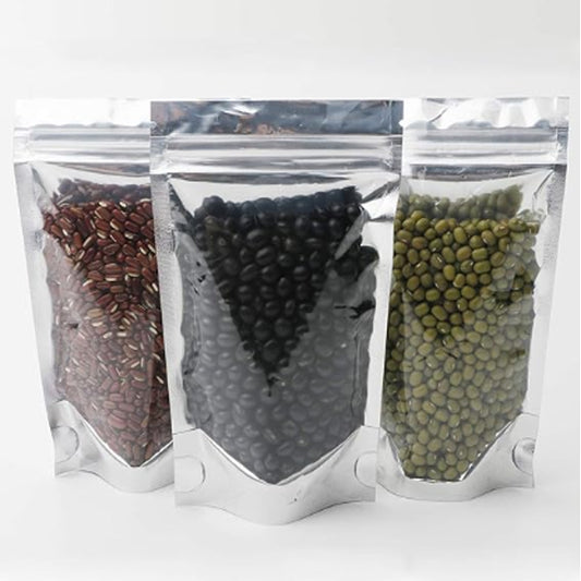 Sliver Aluminum Foil Standup Pouch With Clear Window