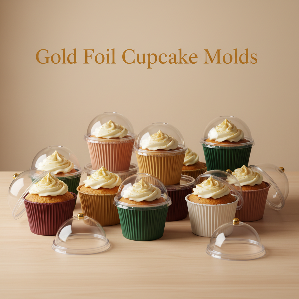 Gold Foil Cupcake Molds