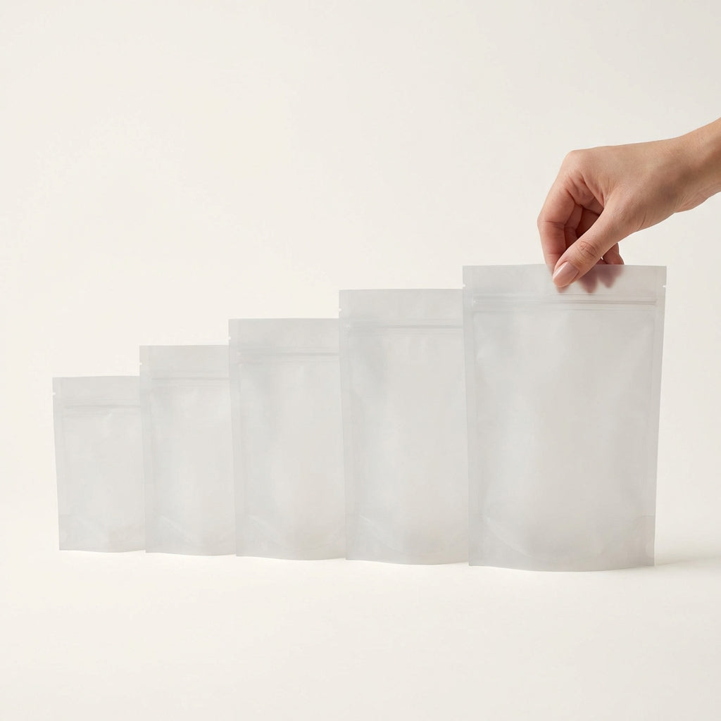Frosted Stand Up Pouch with Zipper