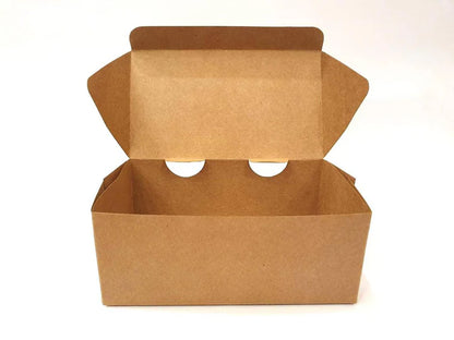 Kraft box for burgers and sandwiches  7.5x4.5x3 inches