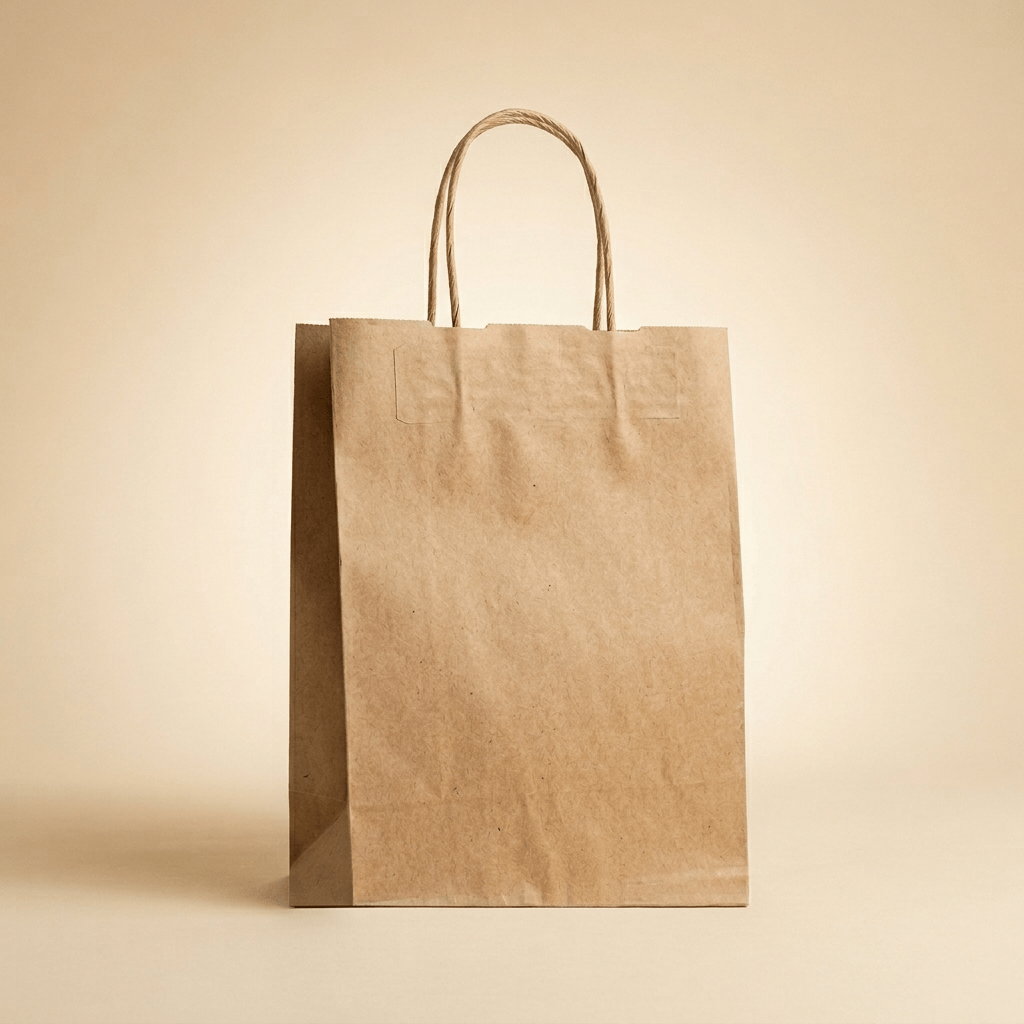 Brown Kraft Twisted Handle Bag – Large 12 × 10 × 5