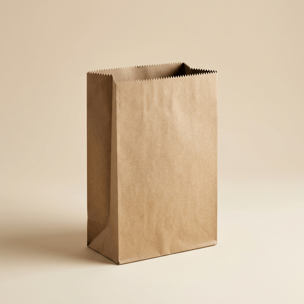 Kraft Takeaway Bag – Small 8 × 4 × 3 in