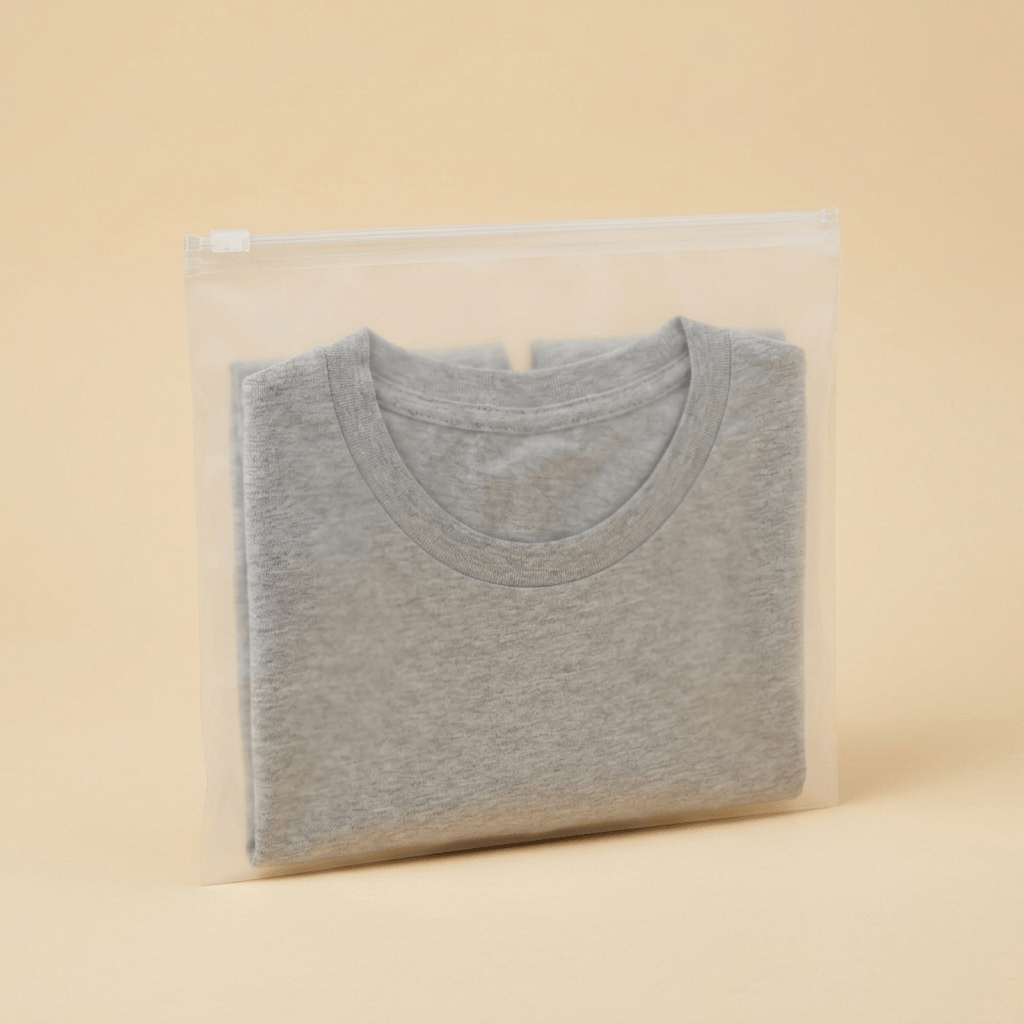 Frosted  Merchandise Zip Slider Pouch