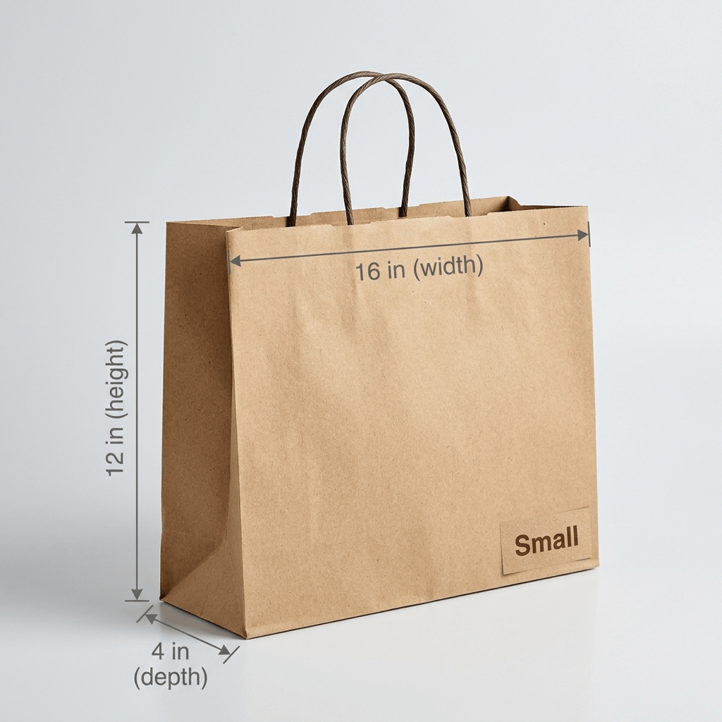 Kraft Wardrobe Bag – Small 12 × 16 × 4 in