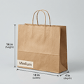 Kraft Wardrobe Bag – Medium 14 × 18 × 4 in