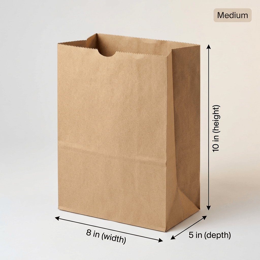 Takeaway bag medium 10" x8" x5"
