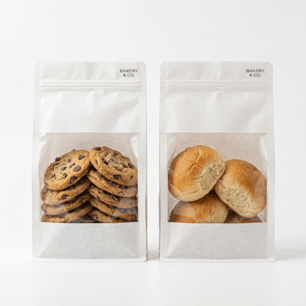 White Kraft Toast Bag with Tie Tab