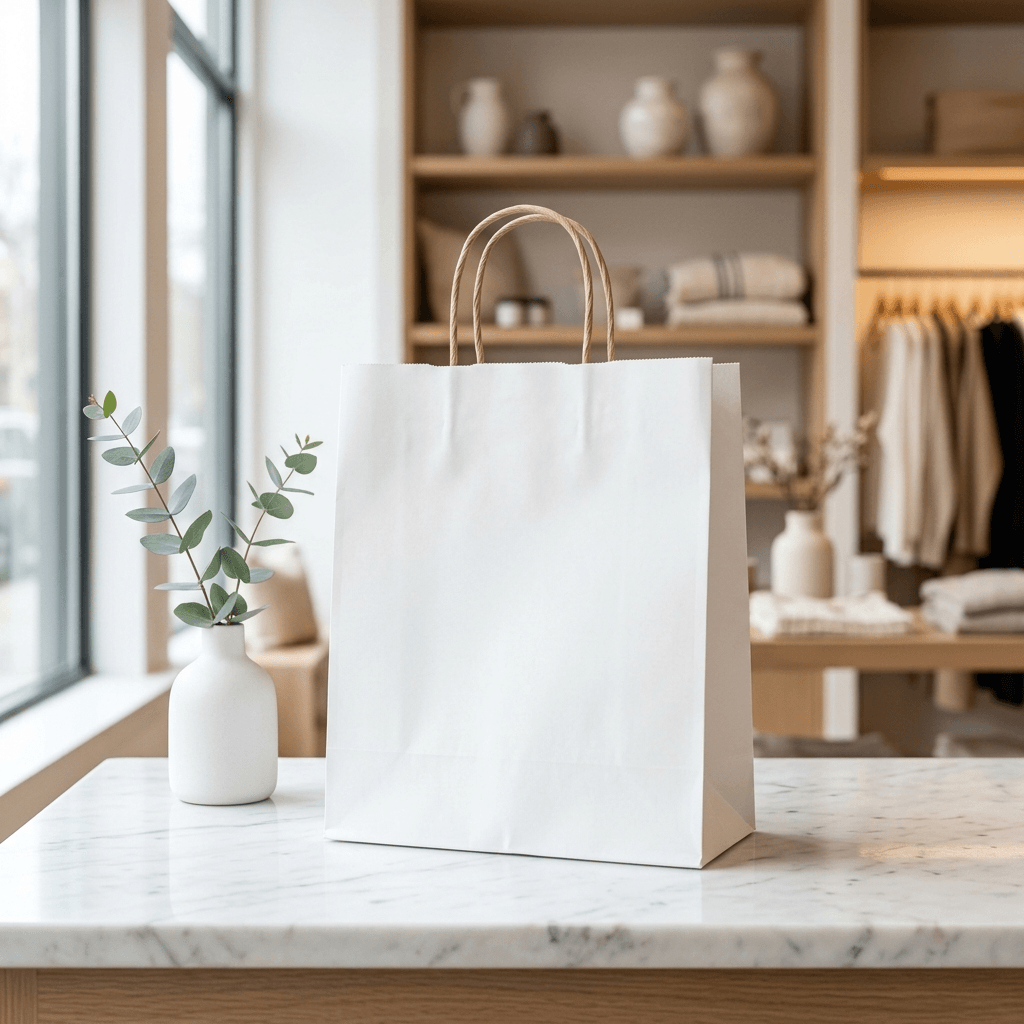 White Wardrobe Bag – Medium 14 × 18 × 4 in