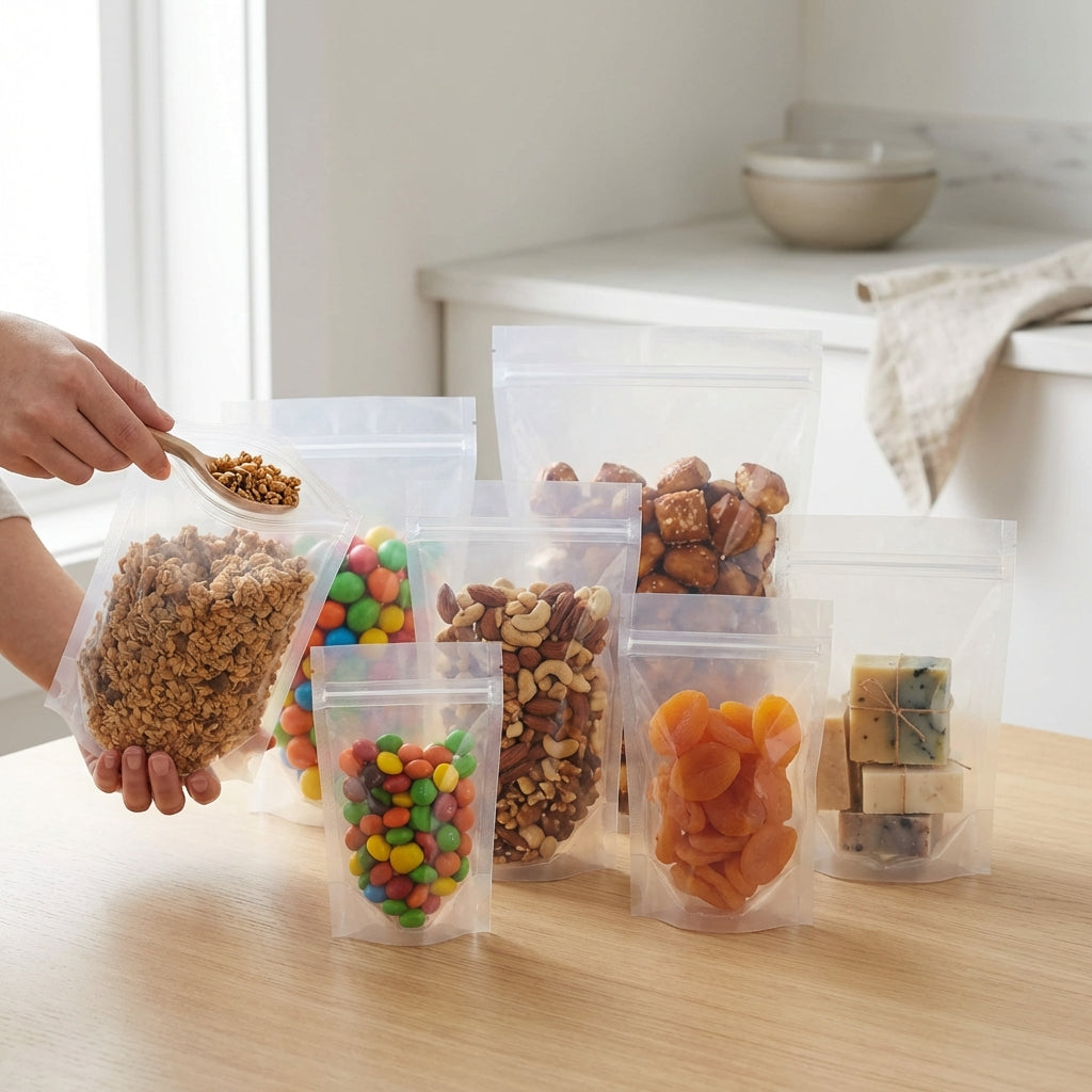 Transparent Stand Up Pouch with Zipper
