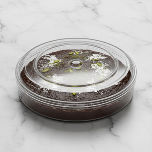 Round Acrylic Dessert Box 500g Standard - Habshi Halwa Studio